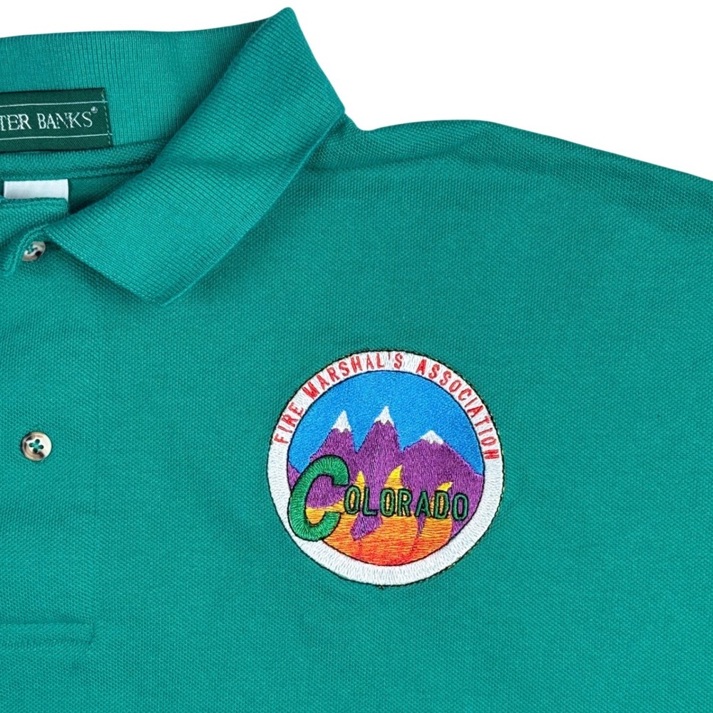 Vintage Outer Banks Colorado Fire‎ Marshals Association Polo Shirt XXL USA
